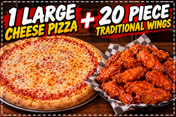 Large Pizza w/ 20 Wings